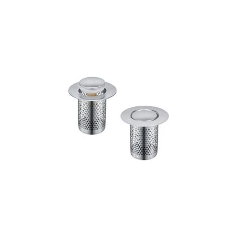 2 Pièces Filtre à Evier en Acier Inoxydable Cuisine, 33 × 51.3 mm Grille Douche, Bonde Evier Pop-Up en Noyau en Laiton, pour Cuisine, Salle de Bain, Baignoire (1/5)