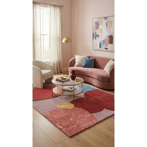 Tapis en laine Revival - Tapis en laine  - 290x190cm, Rectangular - 90% Laine vierge, 10% Viscose - Tufté main - Multicolore