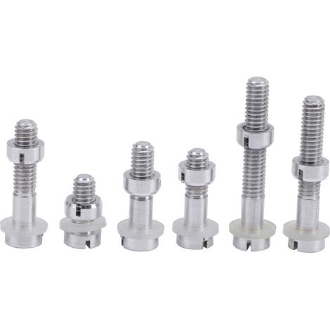6 Vis M2.5 Boulons Écrous Rondelles Lot Argent pour Fixation Cellule Platine Vinyle (1/5)
