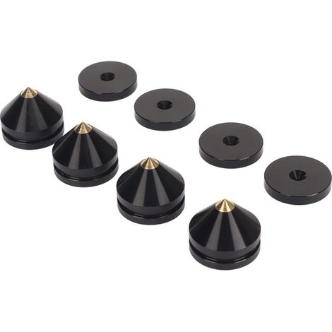 Pieds anti-vibration pour enceintes, platines vinyle et amplis - Lot de 4 - Noir - Isolation acoustique (1/5)