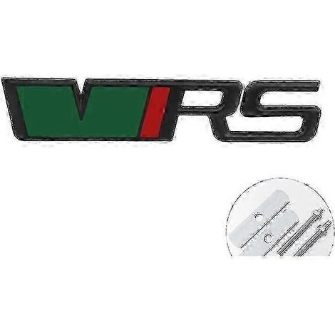 Logo VRS 3D en métal pour calandre avant et coffre de Skoda Octavia 3, 2, A5, A7 Mk3, Mk2, Kodiaq, Superb, Fabia. Accessoires. Couleur : Vert/Noir. (1/4)
