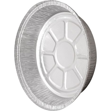 Lot de 10 barquettes en aluminium de 18 cm (7 pouces) de diamètre, rondes et jetables, pour la cuisson à l'air chaud. Idéales pour la maison. (1/5)