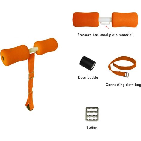 Sangle de curl ischio-jambier réglable portable, assistant d'entraînement abdominal pour exercices de redressement assis à domicile, en voyage et au travail (1/5)