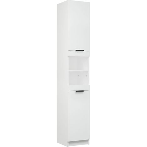 Armario de baño madera contrachapada blanco 32x34x188,5 cm vidaXL (1/6)
