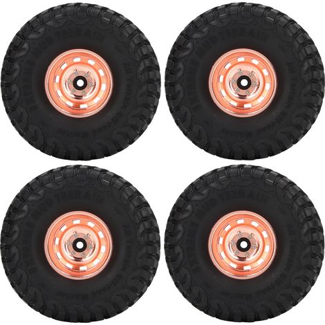 4 pneus RC 1.9 pouces largeur 10 trous caoutchouc roue accessoires amélioration pour SCX10 1/10 voiture RC (1/5)