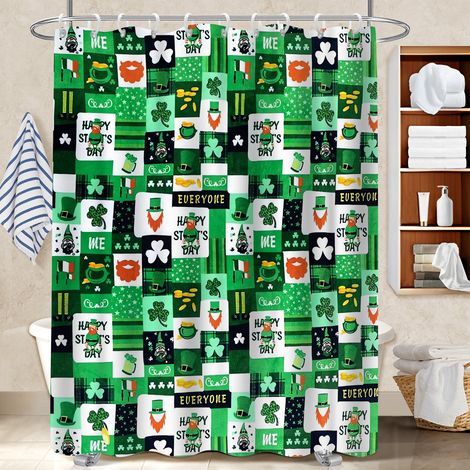 Rideau de bain en polyester 180x180 avec œillets cache baignoire pour salle de bain moderne (1/5)