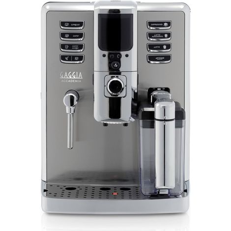 Gaggia Accademia Macchina da Caffè Automatica, per Espresso e Bevande a Base di Latte, Caffè in Grani o Macinato, RI9702/012, Silver, 1500W (1/3)