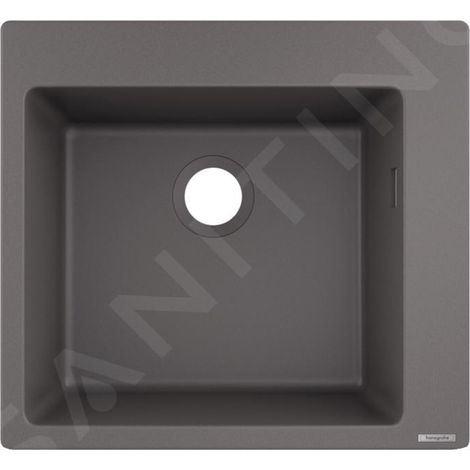 Hansgrohe Éviers - Evier encastré granit S510-F450, pierre grise 43312290 (1/4)