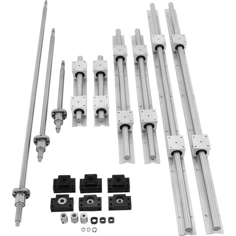 VEVOR Binario lineare SBR20, cuscinetto lineare 300, 600,1000 mm, guida lineare con 3 mandrini a sfera C7, guida lineare orizzontale per macchine di automazione (1/4)