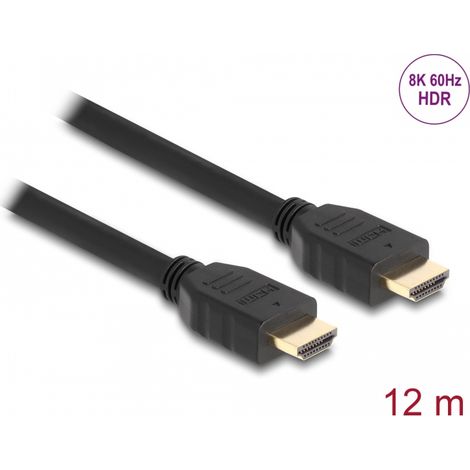 Cable HDMIâ¢ de alta velocidad 48 Gbps 8K 60 Hz negro 12.00 m