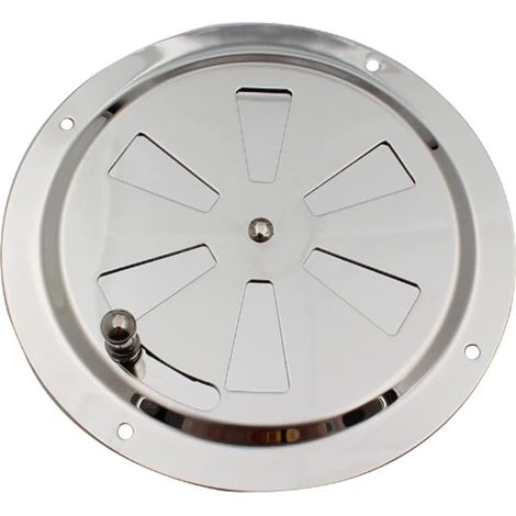 Tinor – Rejilla de ventilación redonda de 125 mm – Acero inoxidable 316 – Abertura de ventilación ajustable – Compatible con sistemas de calefacción y ventilación (1/5)