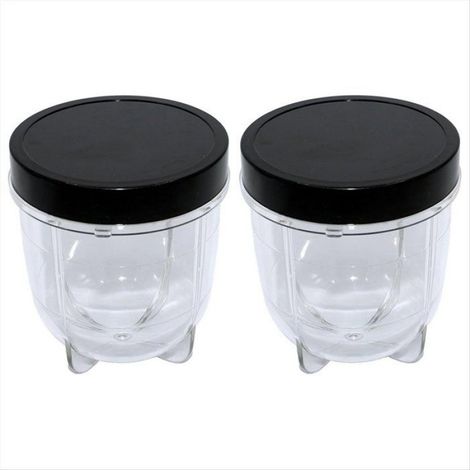 355-ml-Becher- und Deckelset, Ersatzteile für Magic Bullet Standmixer, Deckel für MB1001 250W Becher, Ersatzteile für (1/5)