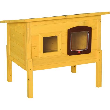 Maisonnette en Bois d'Épicéa pour Animaux Domestiques 70 x 51.5 x 60 cm Confort et Style pour Votre Compagnon (1/5)
