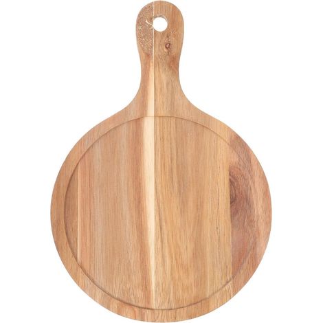 Rundes Tablett mit Speisen aus Synthetischem Material Serviertablett mit Griff und Loch zum Aufhängen für Küche und Buffet Zubehör (1/5)