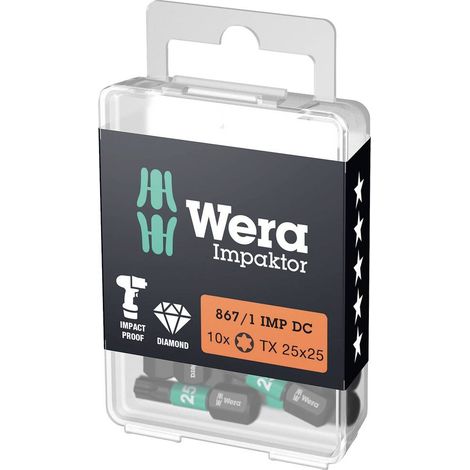 INSERTO IMPAKTOR WERA TORX 867/1 IMP-DC  TX20 x 25 mm