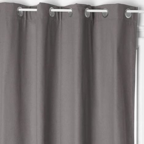 Rideau Isolant en Coton "Isa" 140x260cm Gris Foncé