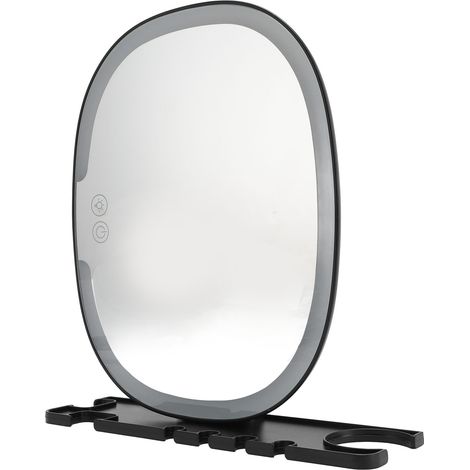 Miroir de douche lumineux antibuée pour le rasage, 3 modes d'éclairage, maquillage, miroir mural antibuée (1/5)