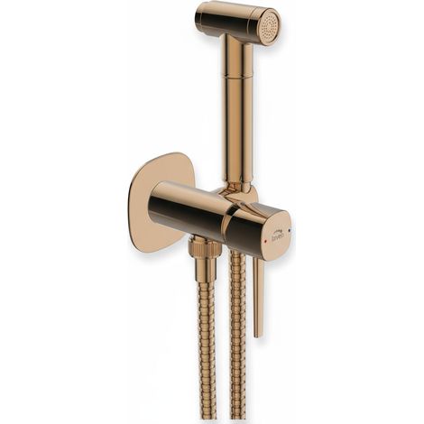 Ensemble bidet encastré en or rose avec douchette bidet – élégant, tendance et peu encombrant (1/4)