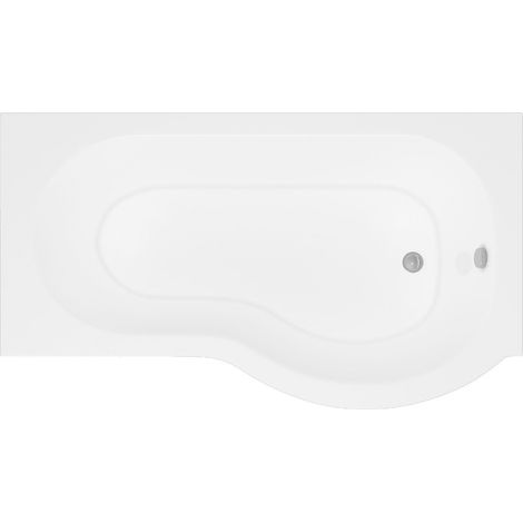 Modern Bathroom P Shaped Bath & Panel, 1500 x 850 x 415mm, Right Hand