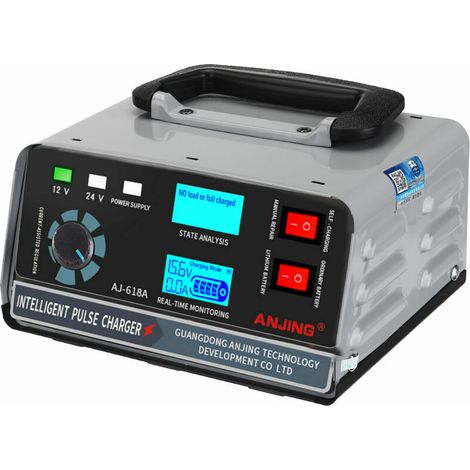 Orchid400W 12/24V Fully Automatic Intelligent Car Battery Charger Dual Screen Pulse Repair Charger Universal Electric Car Battery Charger 40000mA (1/4)