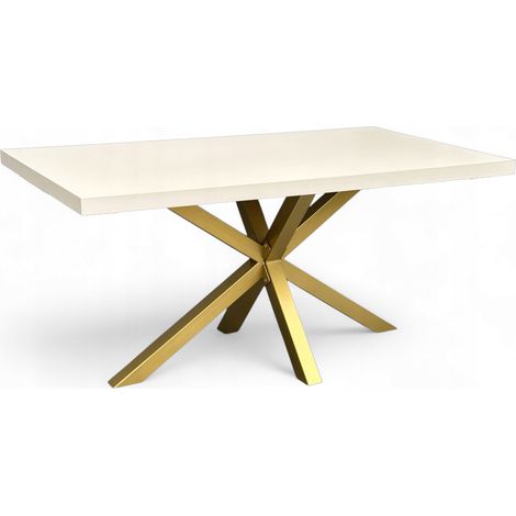 Esstisch KASZMIR GLAMOUR 80x160 cm, Gold Metall Spider-Beine – Fest (1/5)
