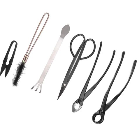 6-teiliges Bonsai-Werkzeugset – Blattschere, Kugelclips, Knospenschere und weitere grundlegende Werkzeuge zum Formen und Beschneiden von Zweigen und Blättern