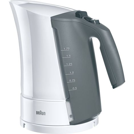 Braun WK 300 Bollitore standard 2200 W 1,7 L Plastica Base girevole a 360° Bianco (1/5)