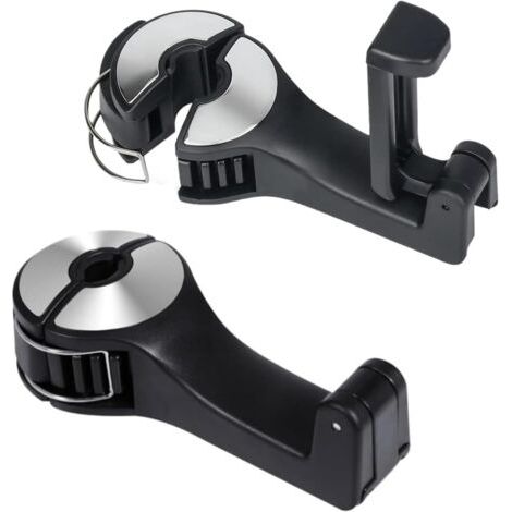 Confezione da 2 ganci, poggiatesta, ABS, supporto per telefono, girevole a 360 gradi, borsa