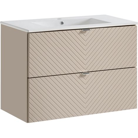 Waschtisch 80cm Manoa mit 2 Schubladen, Kaschmir (1/5)