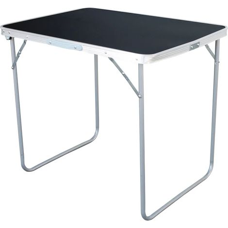 Table pliante de camping exclusive Linder en aluminium avec poignée de transport 70x50x59 cm (1/3)
