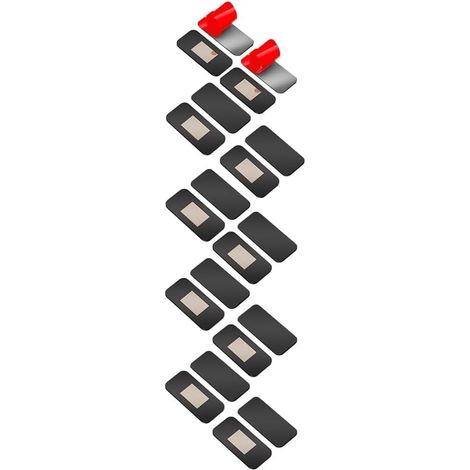 Lot de 10 aimants porte noirs, ultra, fins pour portes placard (1/5)