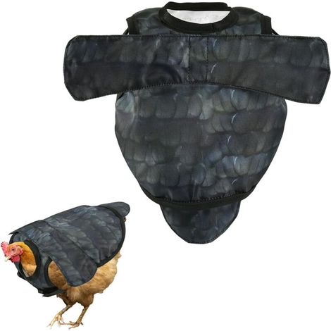 Selles de Poulet pour Poules, Tablier Protection Dorsale pour Poules Housse Selle d'Accouplement avec Bretelles Réglables Protéger Picage et l'Accouplement (Gris) (1/5)