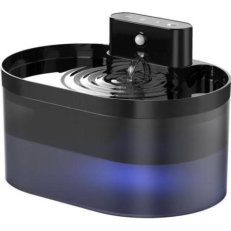 Fontaine à Eau sans Fil pour Chat - Distributeur Automatique d'eau pour Animaux 2.2L Rechargeable avec Détecteur de Mouvement - Fontaine pour Chats d'Intérieur (1/5)