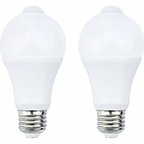 12W E27 PIR Infrarouge Ampoule LED avec Détecteur de Mouvement ON/OFF Automatiquement A60 220V 700lm équivalent 70W Halogène pour Escalier Couloir Garage(Lot de 2,Blanc Chaud 2700k) (1/5)