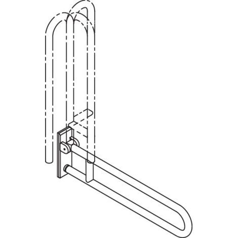 HEWI 805.50.121 poignée SK mobile, acier inoxydable (1/3)
