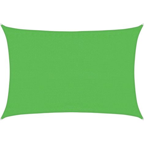 Vela Parasole  Telo Ombra  Parasole a Vela 160 g/m² Verde Chiaro 3,5x5 m in HDPE (1/4)