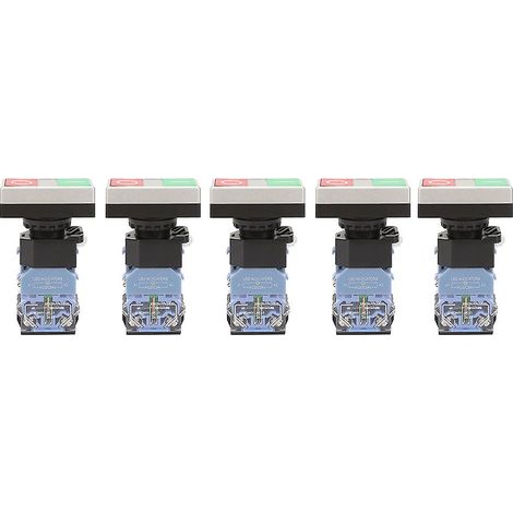 Interrupteur à bouton de réarmement automatique 22 mm avec voyant lumineux, 1 NO 1 NC (1/5)