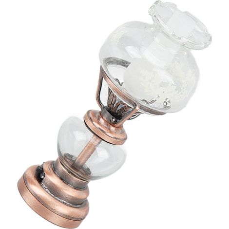 Puppenhaus-Kerzenständerlampe, Maßstab 1:12, batteriebetrieben, Vintage-Stil, dekorativ, Miniatur, Bronze. (1/5)