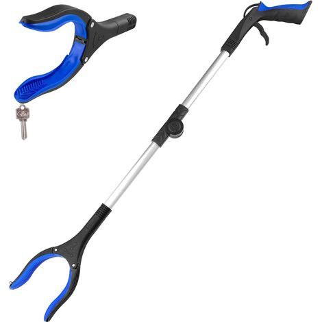 Ensemble d'outils de ramassage 1 pièce, pince d'objet en aluminium à tête pivotante à 360 °, pince d'extension pliable, pince télescopique avec pointe magnétique, ramasseur de déchets (1/5)