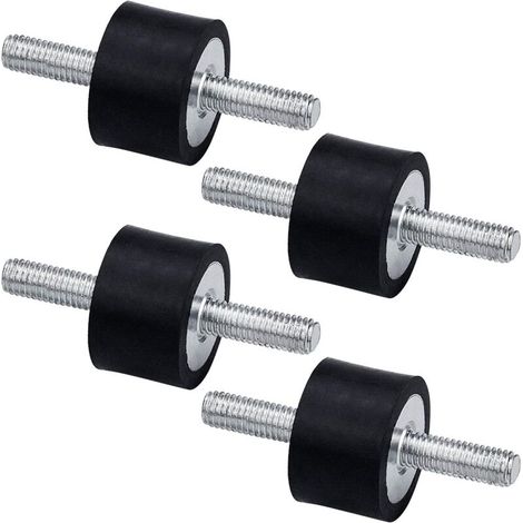 Lot de 4 Supports d'Isolation Anti-Vibration en Caoutchouc, M8 30 x 20 mm Supports Amortisseurs de Vibrations Isolateur pour Voiture, Bateau, Bobines, Compresseur d'air (1/5)