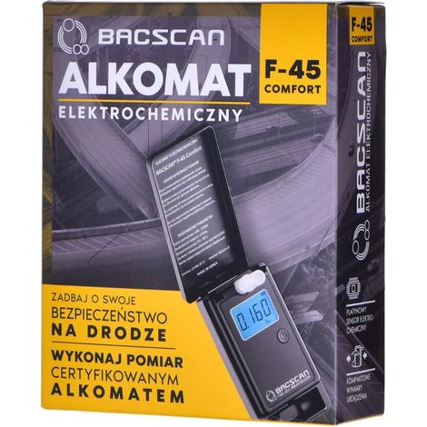 Bacscan F-45 Comfort alcoholímetro electrónico negro preciso (1/3)