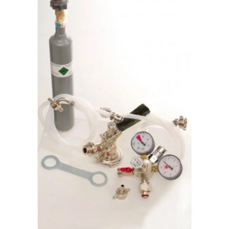 Zubehörpaket 1 mit Korb Fitting, 7mm Bierschlauch und 0,5 kg CO2 Flasche (1/2)