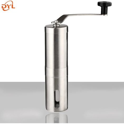 Moulin à café manuel en acier inoxydable avec mouture réglable pour expresso, cafetière à piston et café filtre, idéal pour la maison, le bureau et les voyages.-AquaForge (1/5)