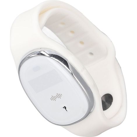 Bracelet anti-moustiques extérieur ultrason biomimétique USB rechargeable, pile intégrée, blanc, pour femme enceinte et enfant (1/5)