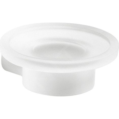 Sapho Gedy Pirenei - Porte-savon avec support, blanc mat/verre satiné PI1102 (1/2)