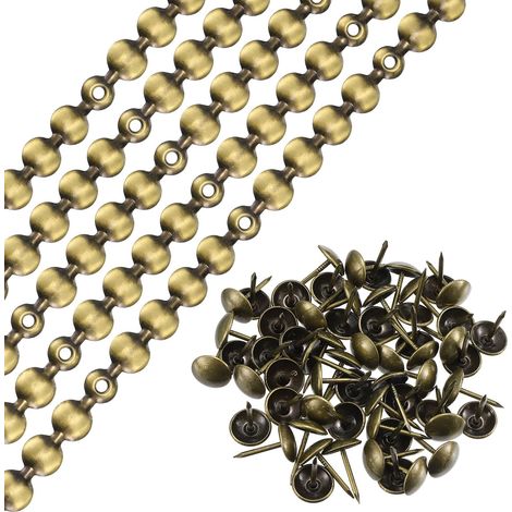 5pcs Rembourrage Clous Bandes, 1Mètre Brillant Décoratif Clou Garnitures pour Canapé Tête Lit Chaise Meuble avec Rembourrage Clous (11mm Bronze) (1/5)