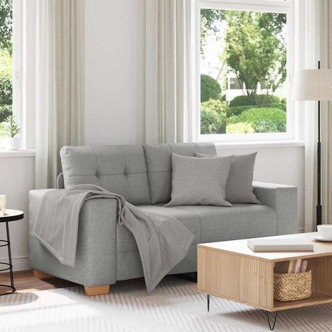 Divano a due posti Grigio Nuvola 160 cm Tessuto vidaXL (1/5)