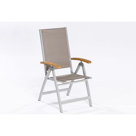Klappsessel Naxos 5 Pos Alu/Holz/Textilen
