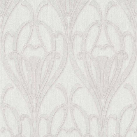 BRICOFLOR Papier peint Blanc|Beige / Crème Couloir Chambre (à coucher) Salon - 10,05 x 0,53 m (1/5)