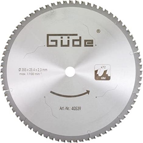 Lama per sega circolare Güde 40539 metallo 72 denti 350 mm (1/3)